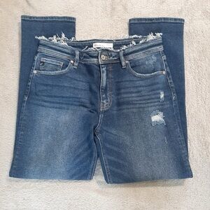 Women's Distressed Blue Jeans